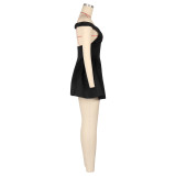 Women Sexy Puffy V-Neck Party Dress
