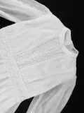 Plus Size Women Half-High Neck Lantern Sleeve Dress