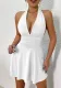 Women Lace-Up Backless V-neck Sexy Dress