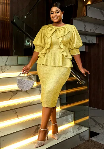 Women Ruffle Bodycon Dresses