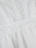 Plus Size Women Half-High Neck Lantern Sleeve Dress