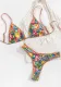 Printed Triangle Two Piece Sexy Bikini Swimsuit