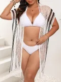 Women’s Patchwork Crochet Knit Beach Cover Up Cardigan