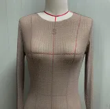 Sexy See Through Long Sleeve Top Spring Chic Slim Fitted T Shirt