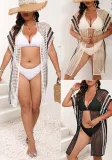 Women’s Patchwork Crochet Knit Beach Cover Up Cardigan