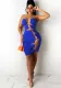 Women summer sexy sleeveless lace beach dress