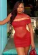 Women Summer Round Neck Sexy Hollow Bodycon Dress
