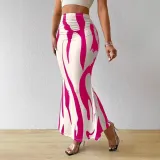 Women printed fishtail skirt