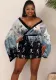 Women Long Sleeve See-Through Sexy Mini Dress