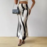 Women printed fishtail skirt