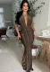 Women's Sexy Deep V-Neck Sleeveless Long Dress