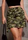 Camouflage Cargo Skirt Summer High-Waist A-Line Skirt