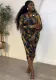 See-Through Mesh Sexy Round Neck Long-Sleeve Bodycon Dress