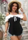 Spring Plus Size Women's Off-Shoulder Ruffle Sleeve Strap Top