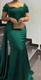Solid Color Sexy Low-Back Slim Asymmetrical Long Dress