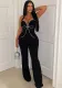 Women Sexy Solid Beaded Sleeveless Jumpsuits