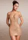 Women Sexy Suspender Beaded Dress