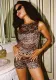 Women Leopard Sexy Backless Crop Top and Shorts Two Piece Set