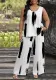 Plus Size Women's Loose Sleeveless Round Neck Top Casual Straight-Leg Pants Set