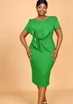 Spring & Summer Plus Size Flower Formal Party Bodycon Dress