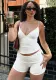 Women's Summer Solid Color Tank Top Butt-Lifting Shorts Sportswear Set