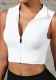 Seamless Tight-Fitting Breathable Yoga Zippered Tank for Women Outdoor Wear Sleeveless Sportswear