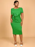 Spring & Summer Plus Size Flower Formal Party Bodycon Dress