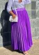 Women's Fashion Elegant Belted Plus Size Long Pleated Skirt