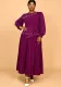 Plus Size Ruffle Elegant Round Neck Beaded Pleated Party Dress