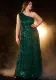 Plus Size Evening Dress Glittery Slash Shoulder Sleeveless Long Dress