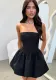 Strapless Sexy Low Back Slim Waist Bubble Hem Dress