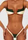 Sexy V-Neck Color Block Two-Piece Bikini Swimsuit