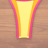 Sexy V-Neck Color Block Two-Piece Bikini Swimsuit
