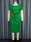 Spring & Summer Plus Size Flower Formal Party Bodycon Dress