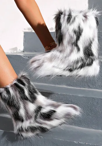 Women winter furry snow boots Martin boots