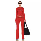 Women Strapless Top and Casual trousers two-piece set