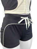 Women summer sports short-sleeved Top and shorts two-piece set