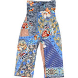 Women's Spring Floral Print Strapless Tight-Fitting Jumpsuit