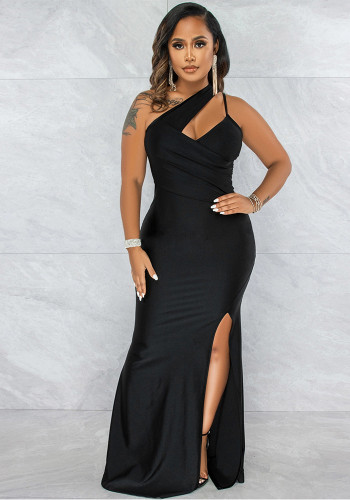 Women's Summer Slash Shoulder Strap Evening Dress