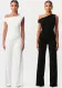 Women's Spring Summer Slash-Shoulder Gathered Waist Top Loose Pants Set