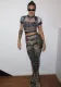 Women's Spring Print Bell-Bottom Two-Piece Trousers Set