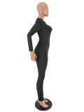 Women slit Ribbed sexy Top and Pant two-piece set