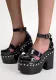 Women thick heel PU-Leather sandals