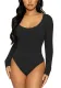 Women's Slim-Fit U-Neck Long-Sleeve Bodysuit