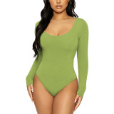 Women's Slim-Fit U-Neck Long-Sleeve Bodysuit