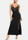 Women's Sexy & Elegant Strap Lace Patchwork Slit Long Dress