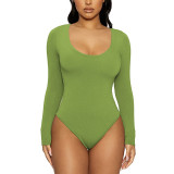 Women's Slim-Fit U-Neck Long-Sleeve Bodysuit