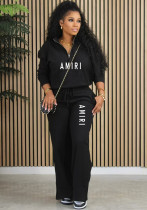 Plus Size Women Hoodies and Pants Two-piece Set