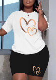Plus Size Women Printed Two-Piece Set