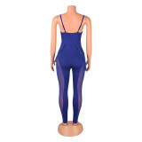Women Mesh See-Through Sexy Suspender Jumpsuit